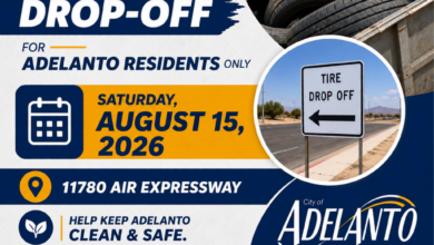 Adelanto Offering Free Tire Drop-Off Event On August 15