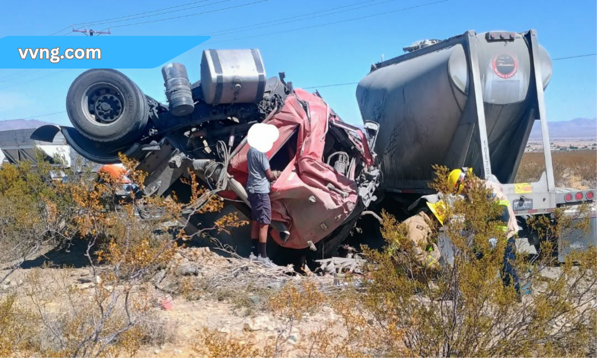 Highway 18 Closed After Double-Tanker Semi And BMW Crash Near Meridian Road