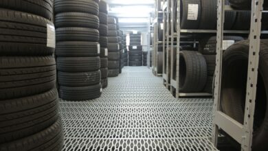 stack of rubber tires
