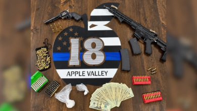 Apple Valley Man Arrested After Deputies Find Suspected Cocaine, Firearms and Ammunition